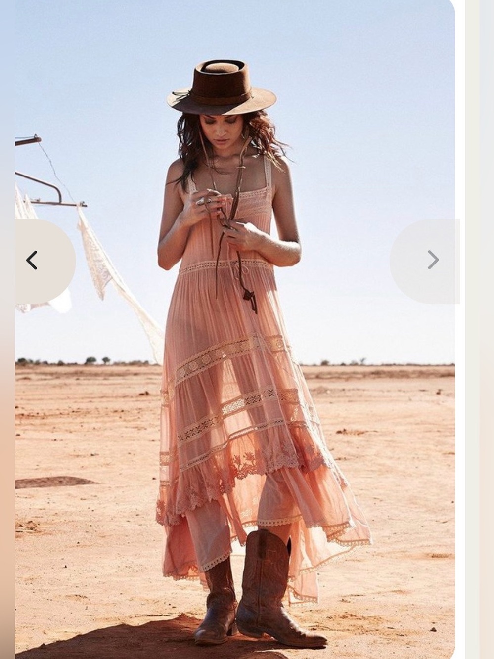 SPELL Rare Unicorn Prairie Gown in blush Spell and the Gypsy Dress - Picture 10 of 14